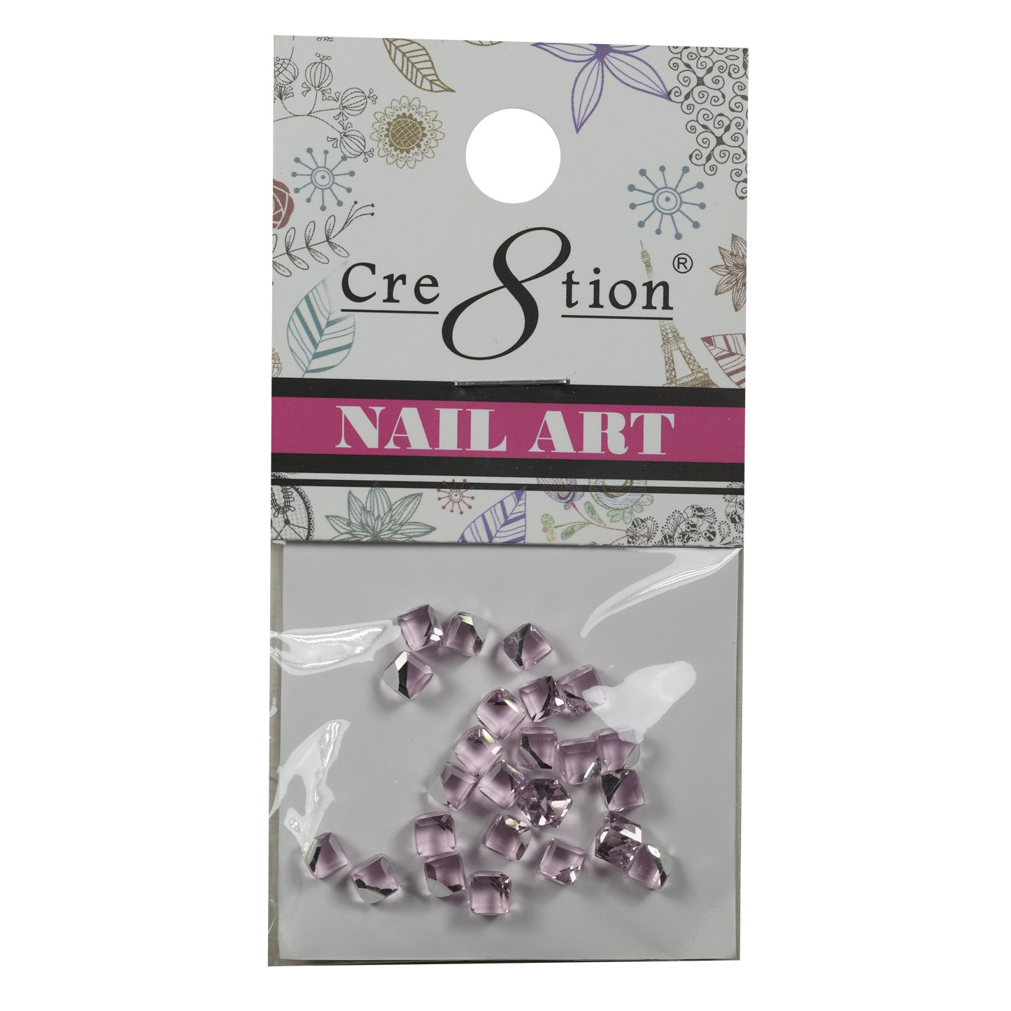 Cre8tion Nail Art Charms, Pink, D15