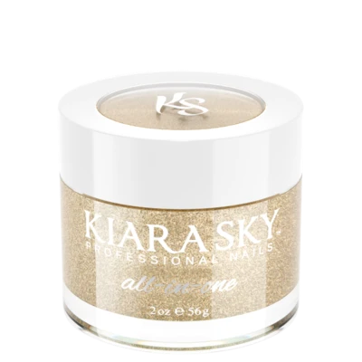 Kiara Sky Acrylic/Dipping Powder, All-In-One Collection, D5017, Dipping In Gold, 2oz OK1003VD