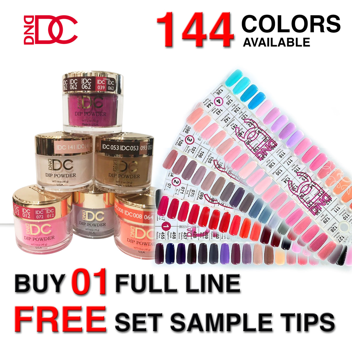 DC Dipping Powder, Full line of 144 colors (from DC 001 to DC 144), 1 ...