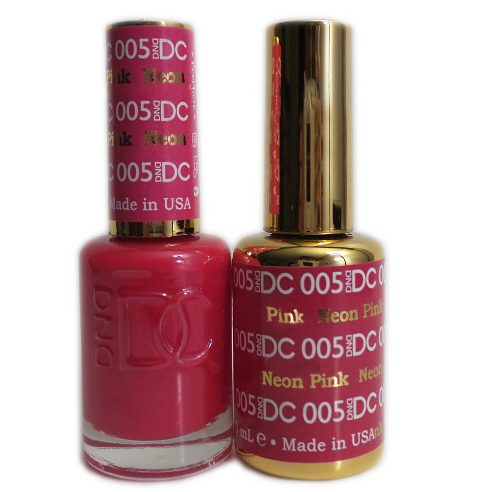 DC Nail Lacquer And Gel Polish, DC 005, Neon Pink, 0.6oz MY0926