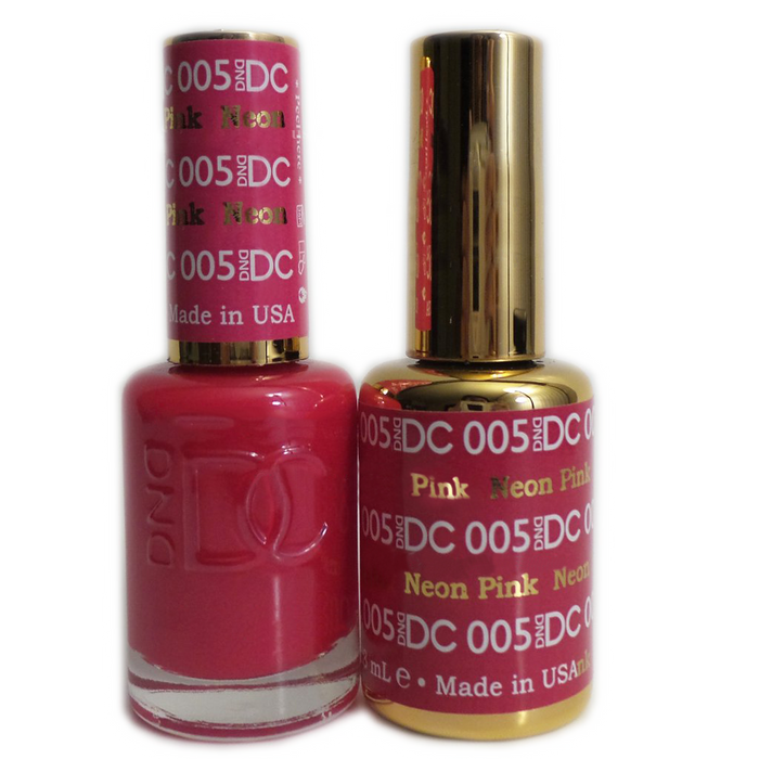 DC Nail Lacquer And Gel Polish, DC 005, Neon Pink, 0.6oz MY0926