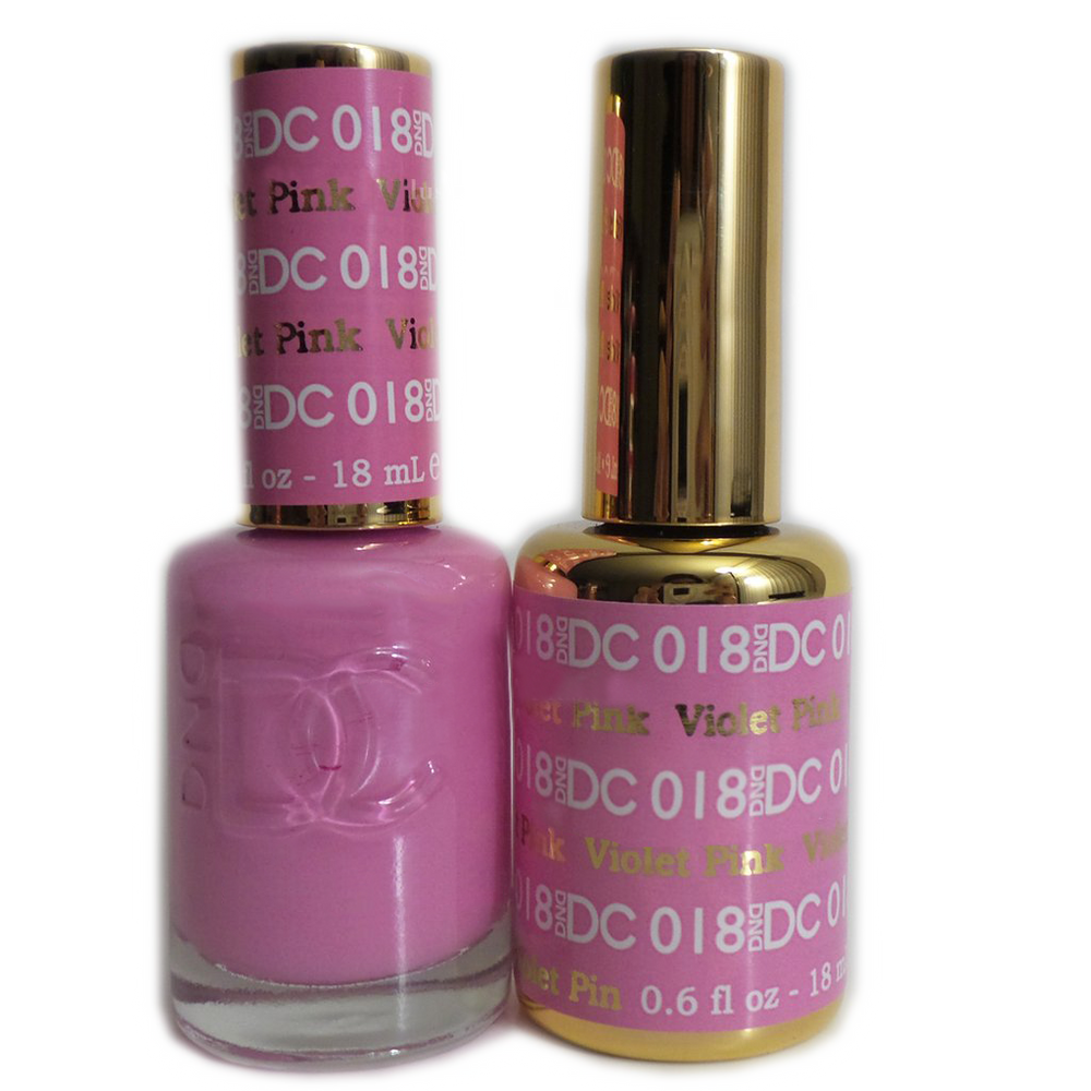 DC Nail Lacquer And Gel Polish, DC 018, Violet Pink, 0.6oz MY0926
