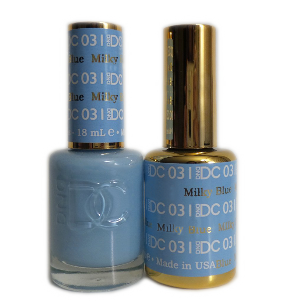 DC Nail Lacquer And Gel Polish, DC 031, Milky Blue, 0.6oz MY0926