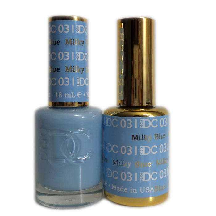 DC Nail Lacquer And Gel Polish, DC 031, Milky Blue, 0.6oz MY0926