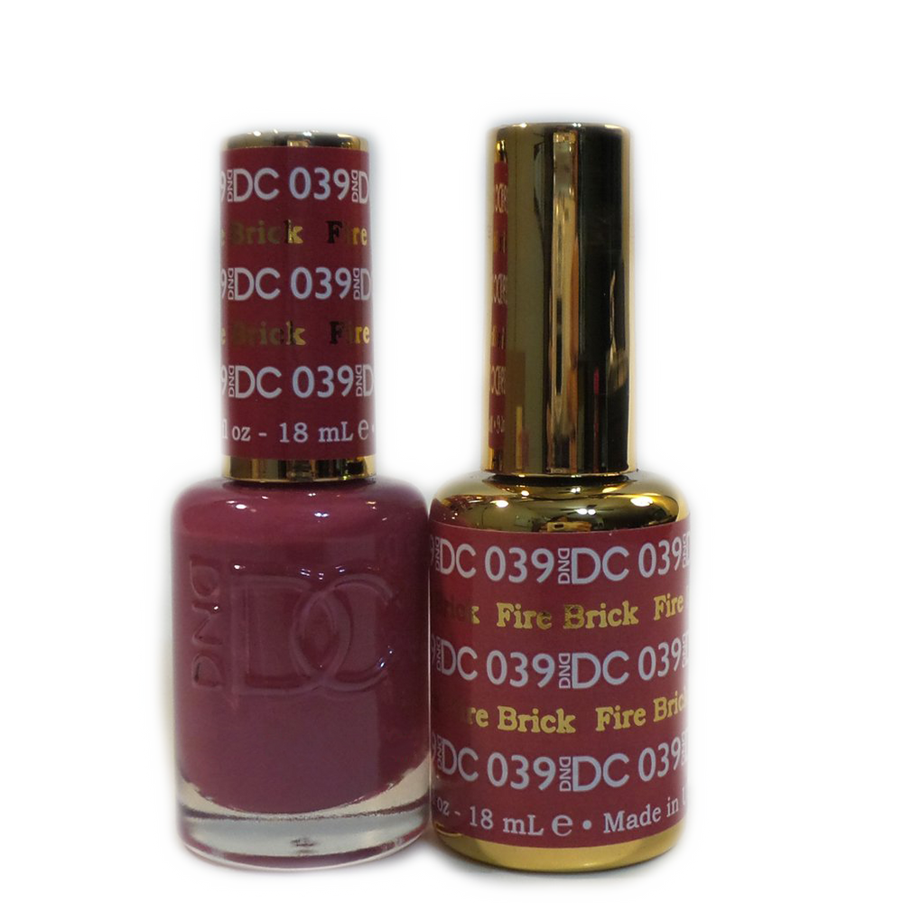 DC Nail Lacquer And Gel Polish, DC 039, Fire Brick, 0.6oz MY0926