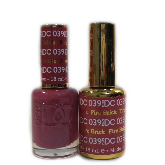 DC Nail Lacquer And Gel Polish, DC 039, Fire Brick, 0.6oz MY0926