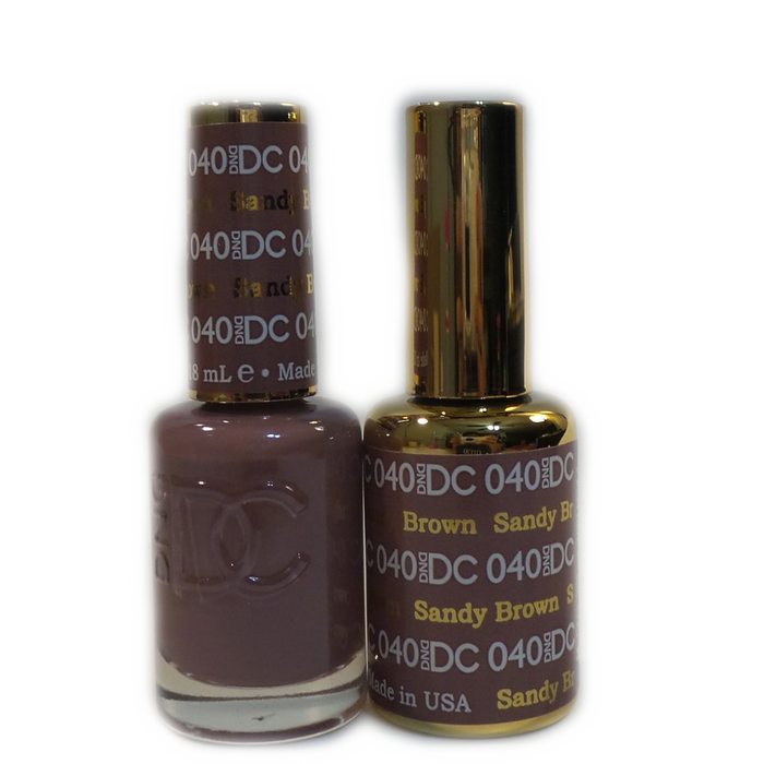 DC Nail Lacquer And Gel Polish, DC 040, Sandy Brown, 0.6oz MY0926