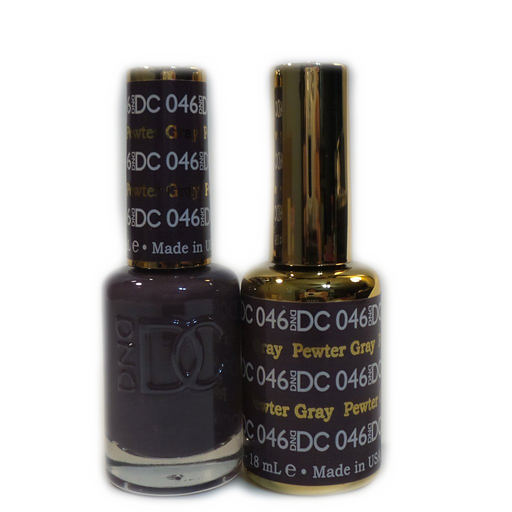 DC Nail Lacquer And Gel Polish, DC 046, Pewter Gray, 0.6oz MY0926