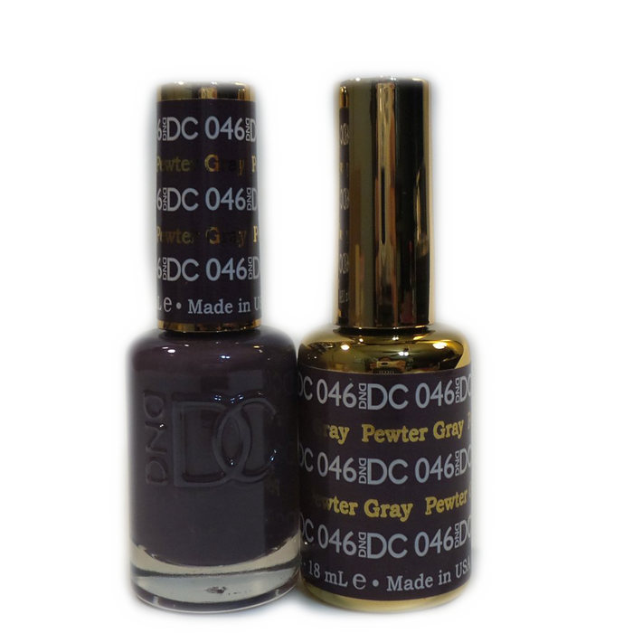 DC Nail Lacquer And Gel Polish, DC 046, Pewter Gray, 0.6oz MY0926