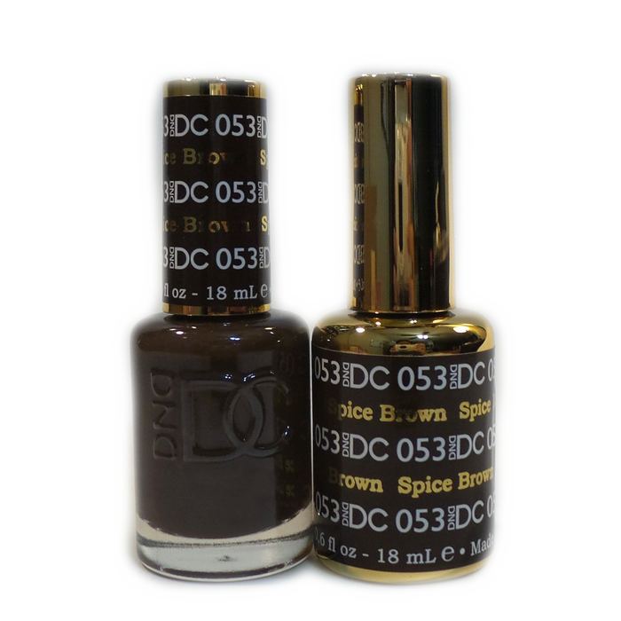 DC Nail Lacquer And Gel Polish, DC 053, Spice Brown, 0.6oz MY0926