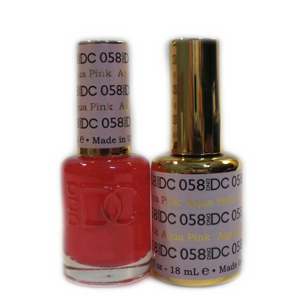 DC Nail Lacquer And Gel Polish, DC 058, Aqua Pink, 0.6oz MY0926