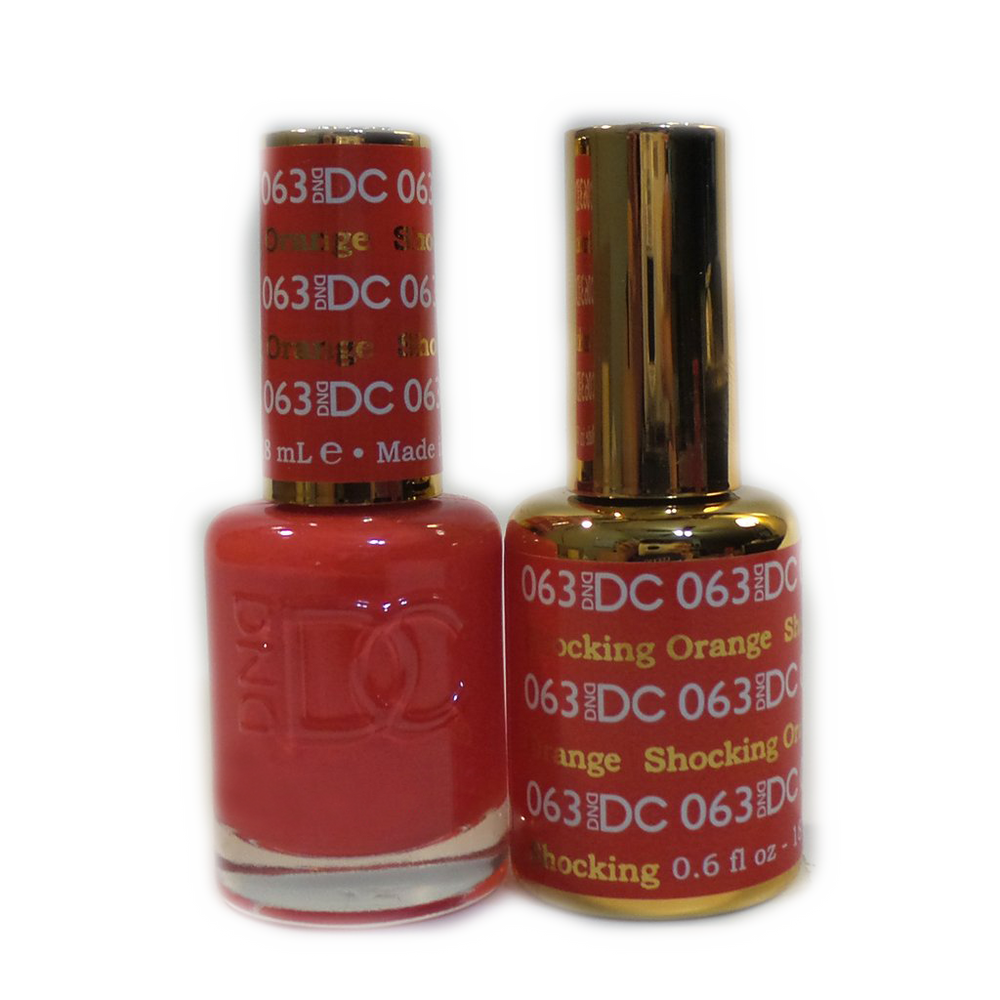 DC Nail Lacquer And Gel Polish, DC 063, Shocking Orange, 0.6oz MY0926