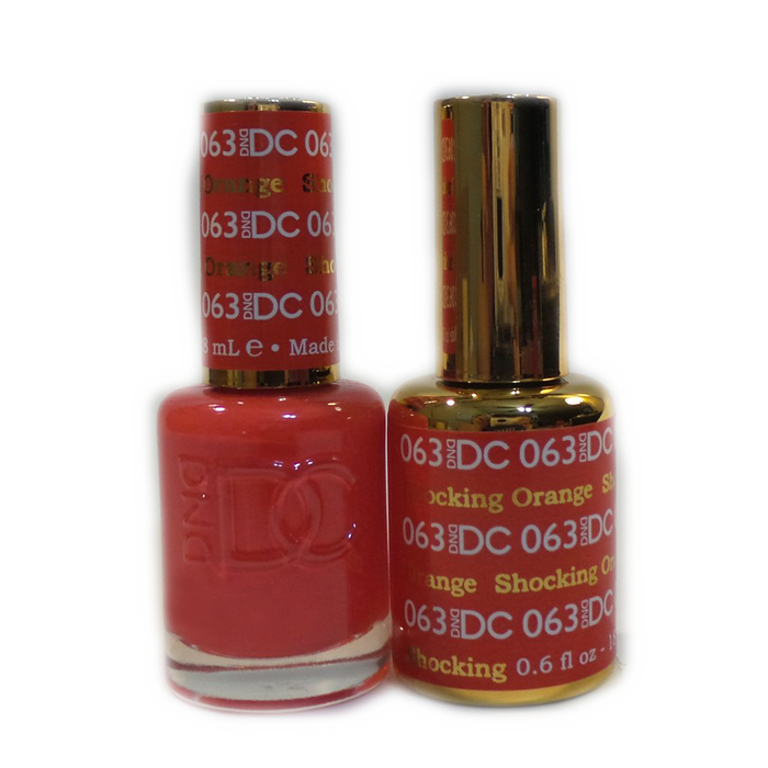 DC Nail Lacquer And Gel Polish, DC 063, Shocking Orange, 0.6oz MY0926