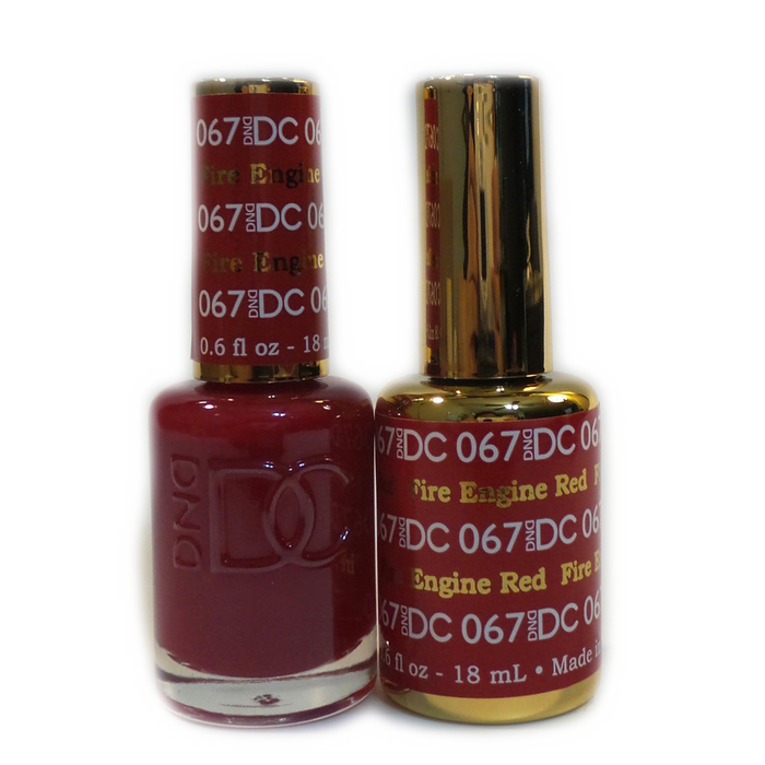 DC Nail Lacquer And Gel Polish, DC 067, Fire Engine Red, 0.6oz MY0926