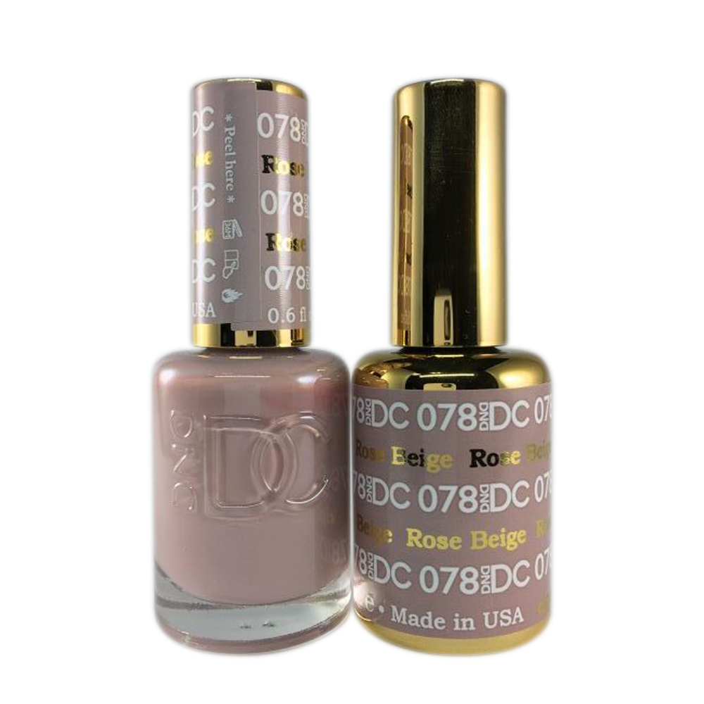 DC Nail Lacquer And Gel Polish, DC 078, Rose Beige, 0.6oz MY0926