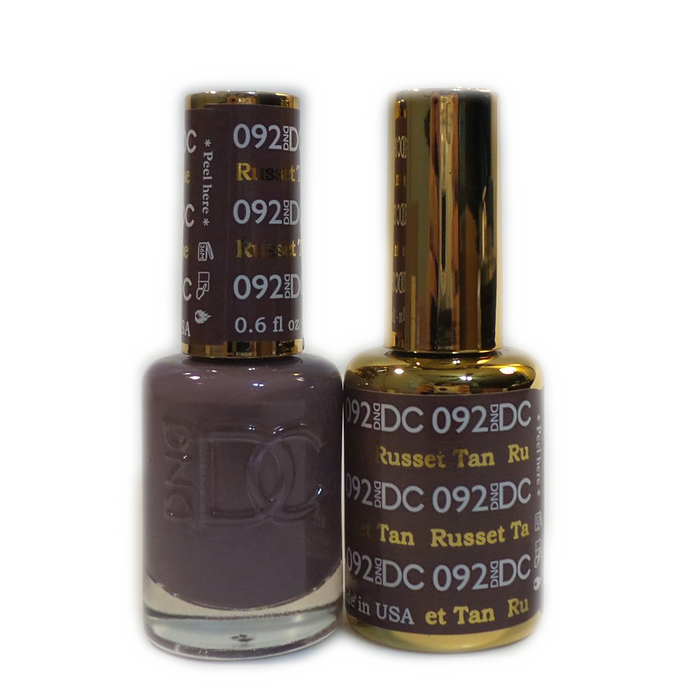 DC Nail Lacquer And Gel Polish, DC 092, Russet Tan, 0.6oz MY0926