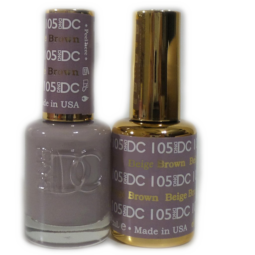 DC Nail Lacquer And Gel Polish, DC 105, Beige Brown, 0.6oz MY0926
