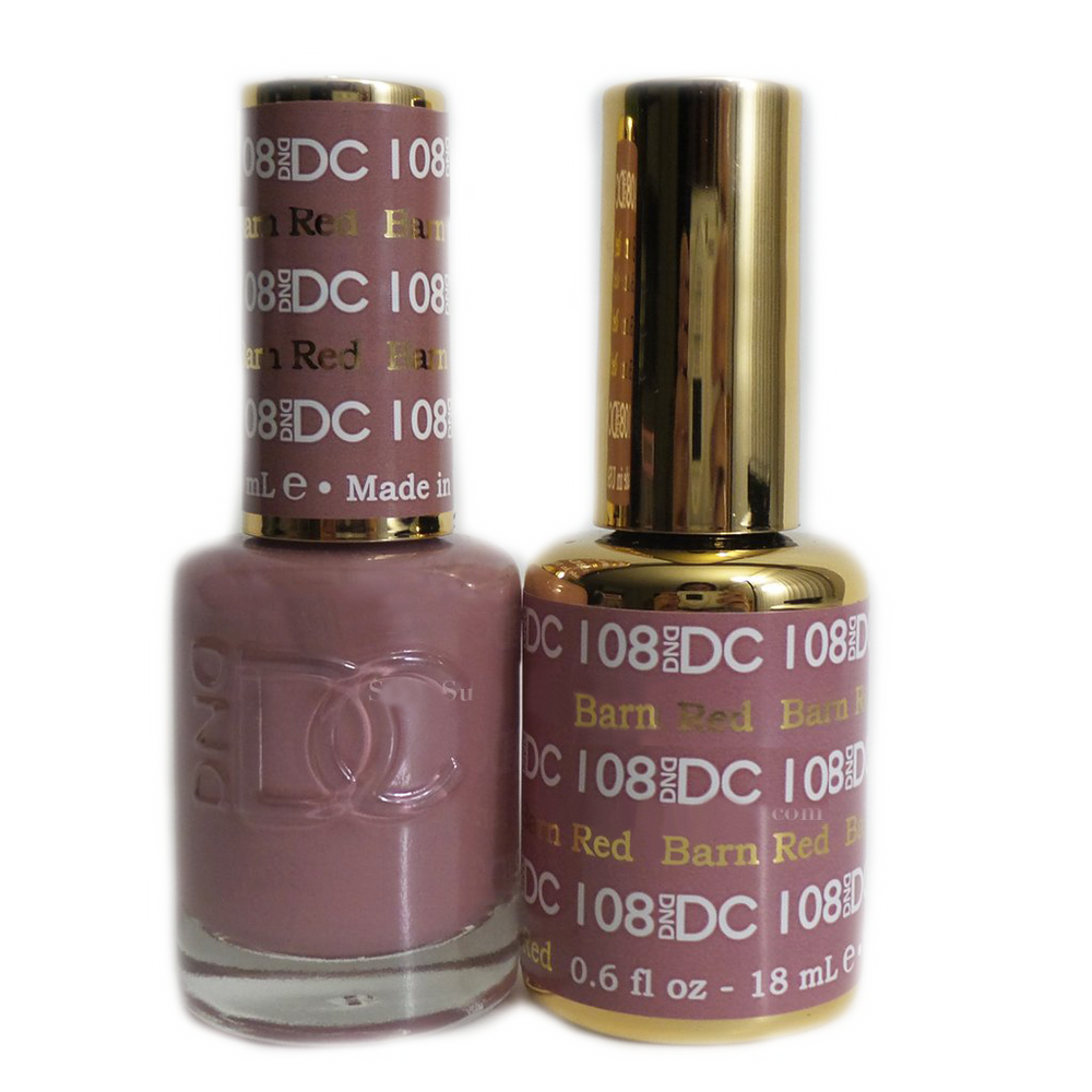 DC Nail Lacquer And Gel Polish, DC 108, Barn Red, 0.6oz MY0926