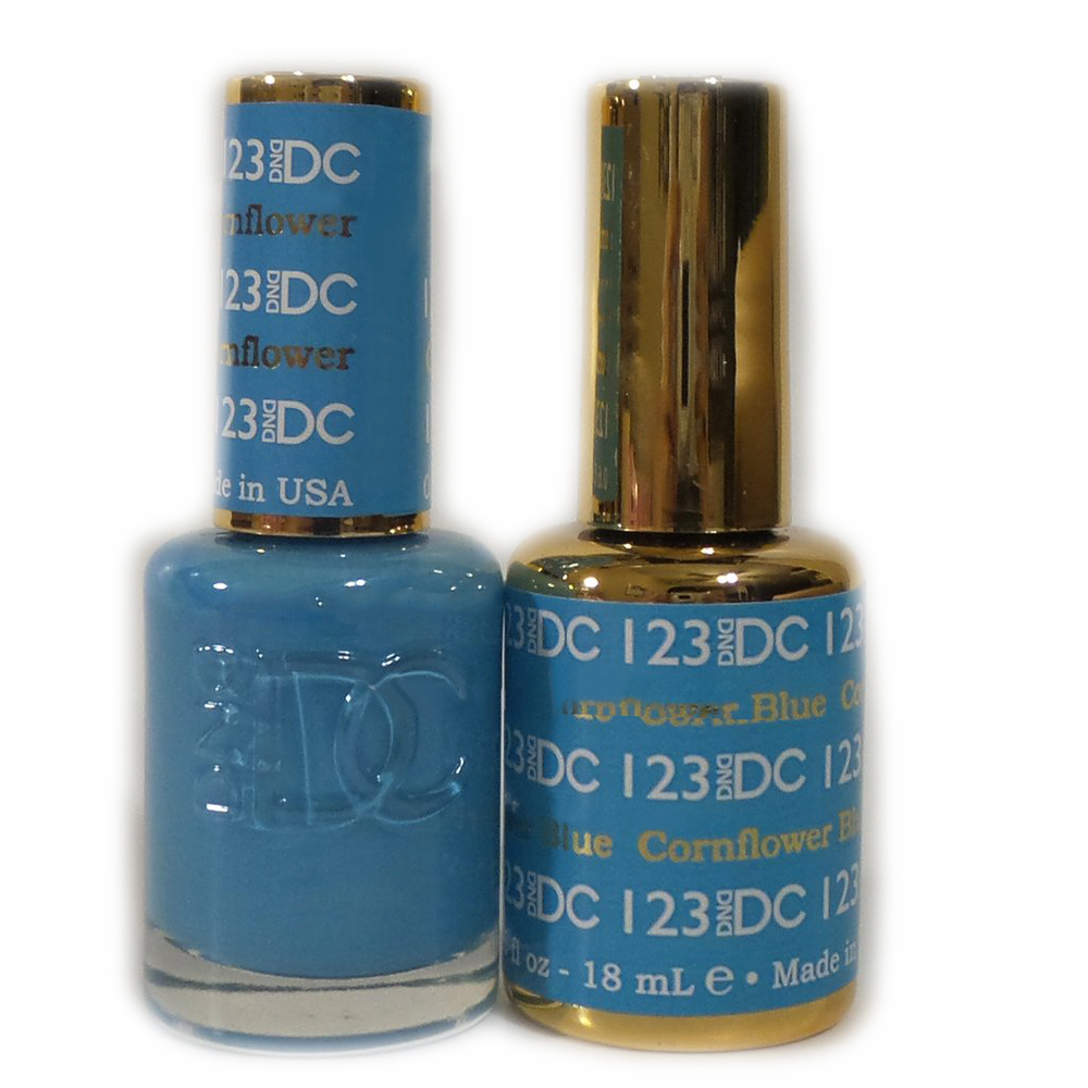 DC Nail Lacquer And Gel Polish, DC 123, Cornflower Blue, 0.6oz MY0926