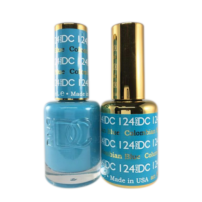 DC Nail Lacquer And Gel Polish, DC 124, Columbian Blue, 0.6oz MY0926