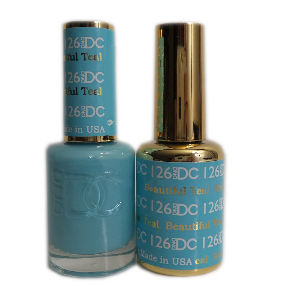 DC Nail Lacquer And Gel Polish, DC 126, Beautiful Teal, 0.6oz MY0926