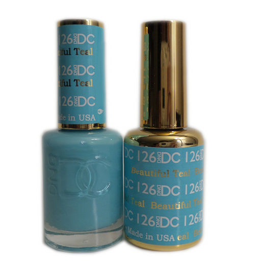DC Nail Lacquer And Gel Polish, DC 126, Beautiful Teal, 0.6oz MY0926