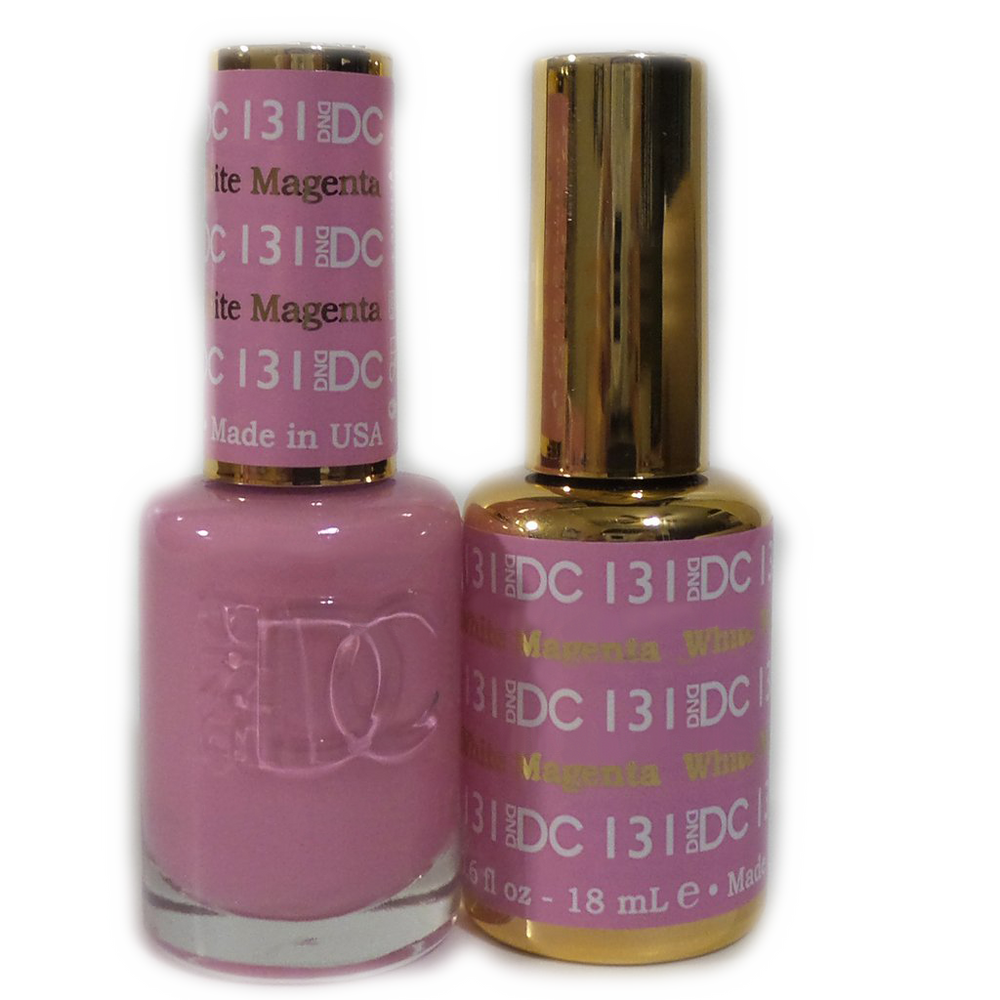 DC Nail Lacquer And Gel Polish, DC 131, White Magenta, 0.6oz MY0926