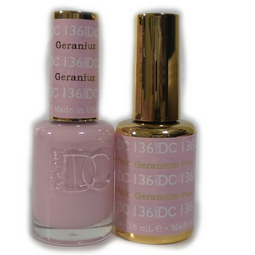 DC Nail Lacquer And Gel Polish, DC 136, Geranium Pink, 0.6oz MY0926