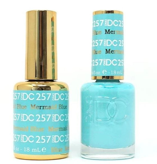 DC Nail Lacquer And Gel Polish, DC 257, Mermaid Blue, 0.6oz MY0926