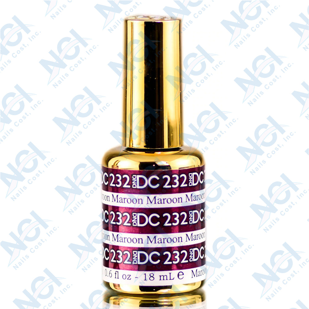 DC Gel Mermaid Collection, 232, Maroon, 0.6oz