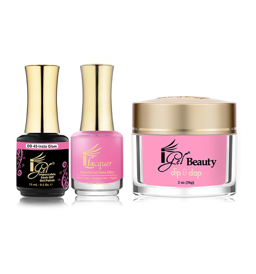 iGel 3in1 Dipping Powder + Gel Polish + Nail Lacquer, DD045, Insta Glam OK0523VD