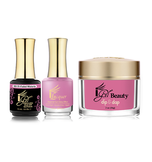 iGel 3in1 Dipping Powder + Gel Polish + Nail Lacquer, DD051, Faded Wisteria OK0523VD