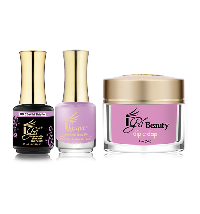 iGel 3in1 Dipping Powder + Gel Polish + Nail Lacquer, DD052, Wild Thitle OK0523VD