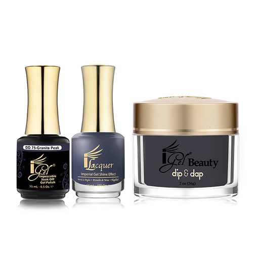 iGel 3in1 Dipping Powder + Gel Polish + Nail Lacquer, DD075, Granite Peak OK0523VD