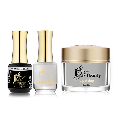 iGel 3in1 Dipping Powder + Gel Polish + Nail Lacquer, DD077, Nimbus Cloud OK0523VD