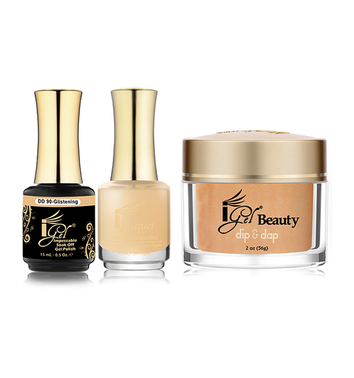 iGel 3in1 Dipping Powder + Gel Polish + Nail Lacquer, DD090, Glistening Skimmer OK0523VD