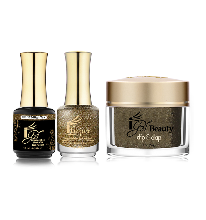 iGel 3in1 Dipping Powder + Gel Polish + Nail Lacquer, DD102, High Tea OK0523VD