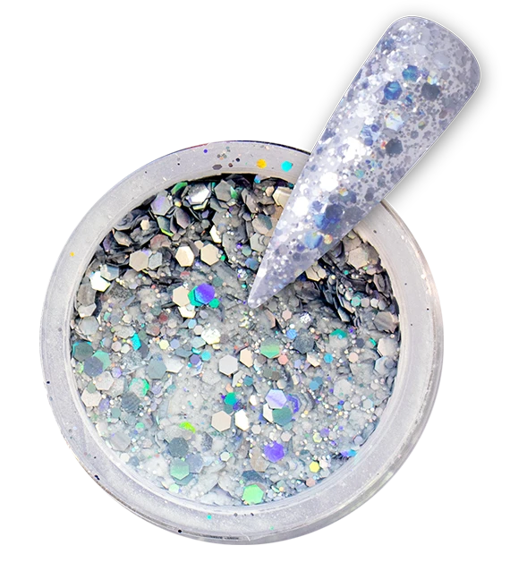iGel Acrylic/Dipping Powder, Diamond Glitter Collection, DG02, Diamond Cut, 2oz