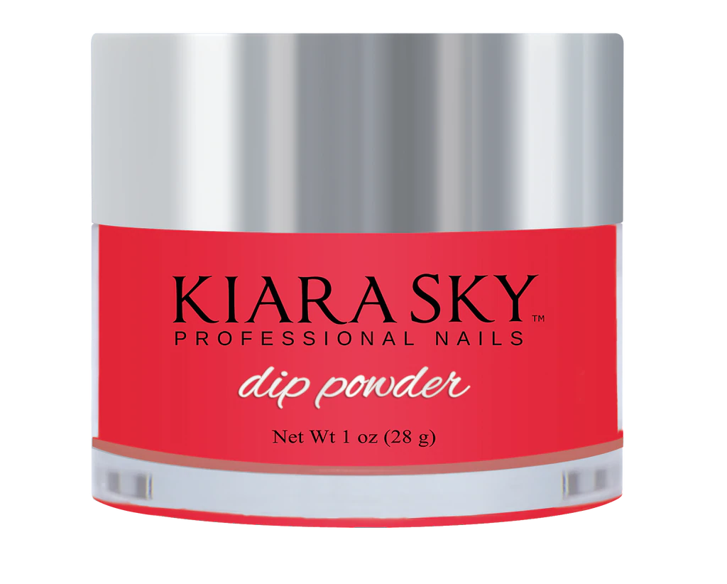 Kiara Sky Dipping Powder, Glow In The Dark Collection, DG101, Red Hot Glo, 1oz OK1028LK