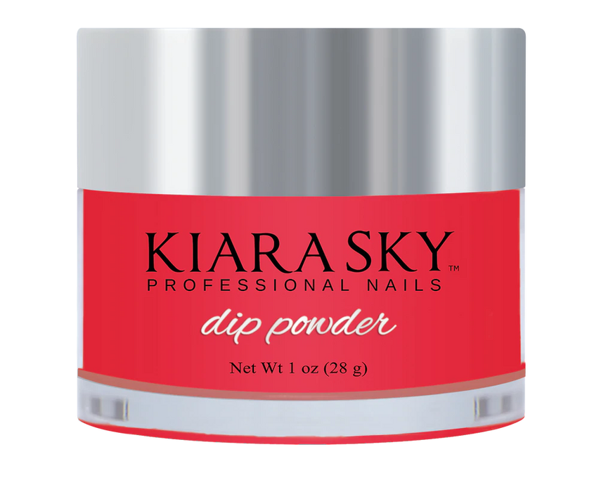 Kiara Sky Dipping Powder, Glow In The Dark Collection, DG101, Red Hot Glo, 1oz OK1028LK