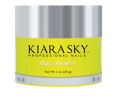 Kiara Sky Dipping Powder, Glow In The Dark Collection, DG112, Electric Yellow, 1oz OK1028LK