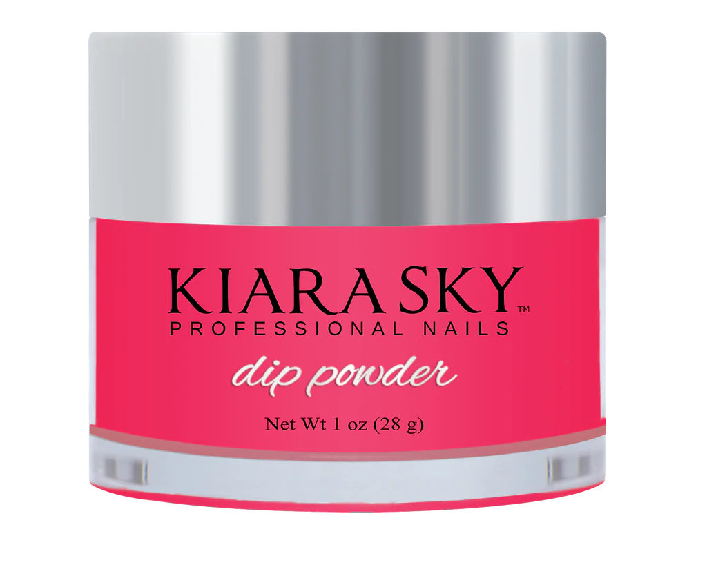 Kiara Sky Dipping Powder, Glow In The Dark Collection, DG129, Pinkaholic, 1oz OK1028LK
