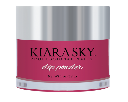 Kiara Sky Dipping Powder, Glow In The Dark Collection, DG131, Bright Fuchsia, 1oz OK1028LK