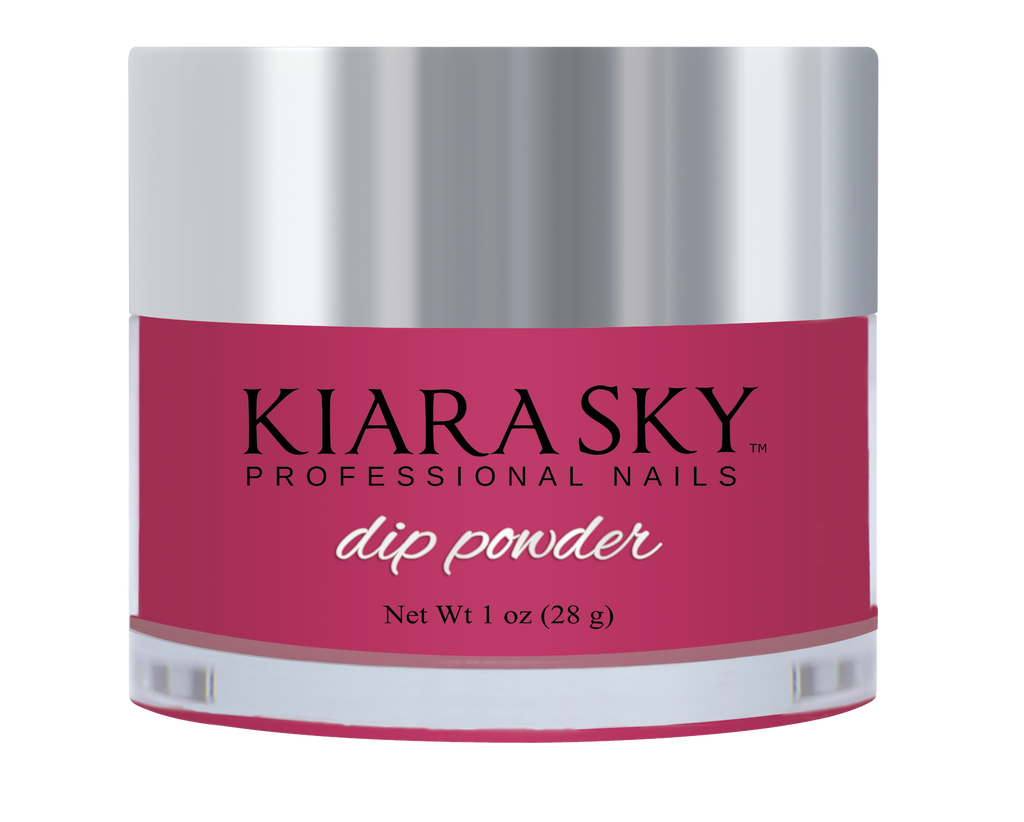 Kiara Sky Dipping Powder, Glow In The Dark Collection, DG131, Bright Fuchsia, 1oz OK1028LK