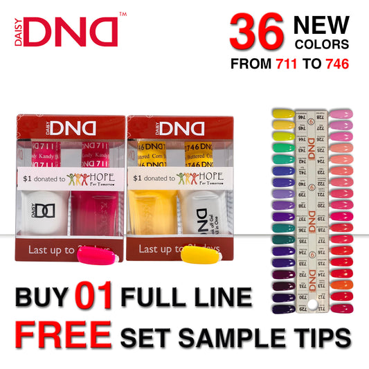 DND Nail Lacquer And Gel Polish, Full line of 36 colors (From 711 to 746). 0.5oz OK1212LK