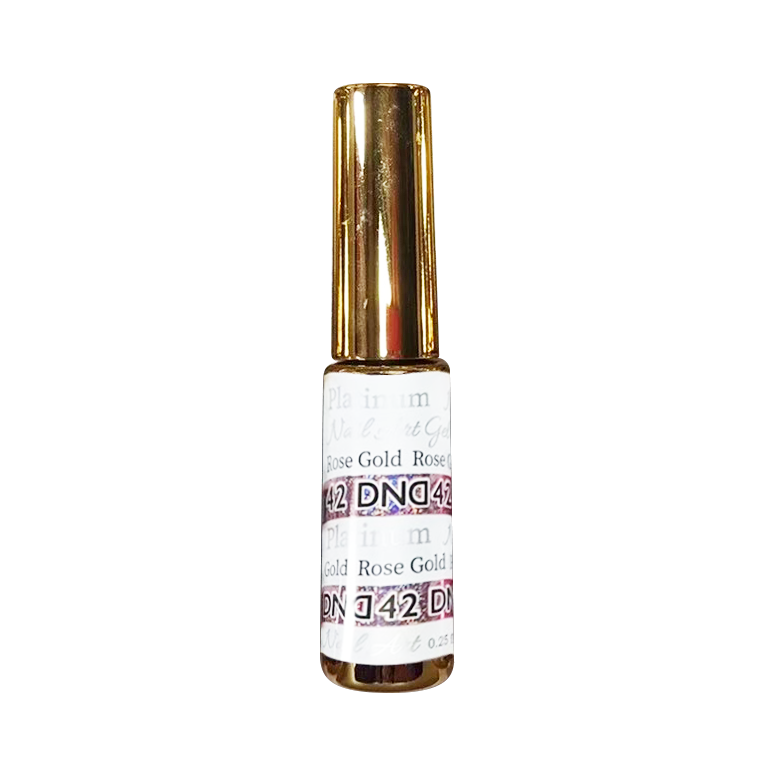 DND Nail Art Gel, Platinum Collection, 42, Rose Gold, 0.25oz