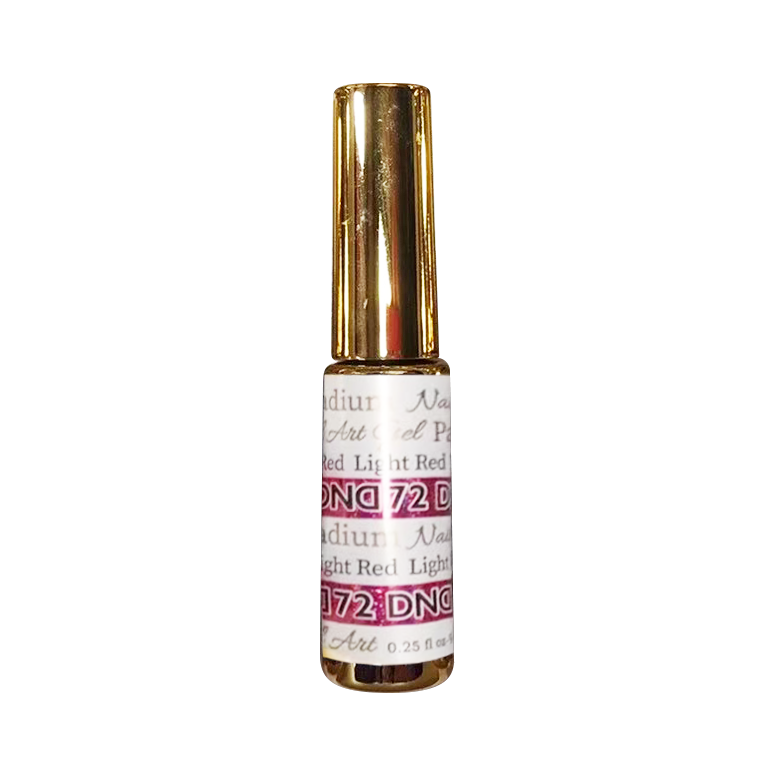 DND Nail Art Gel, PALLADIUM Collection, 72, Light Red, 0.25oz