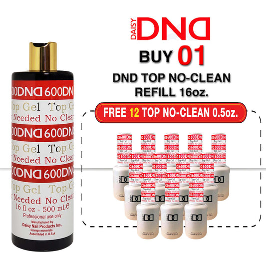 DND Top No Clean Gel Refill 600, 16oz, Buy 01 Get 12 DND Top No Clean 0.5oz FREE: Nhà sản xuất không gắn Seal