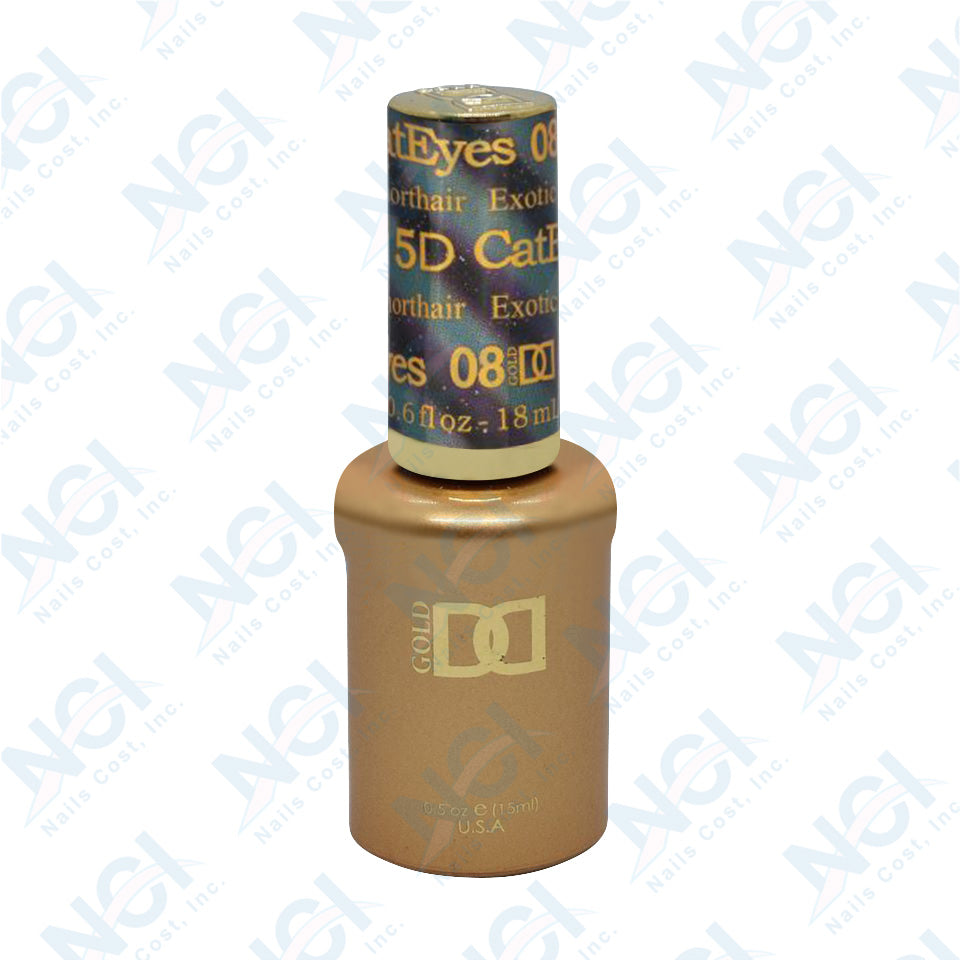 DND 5D Cat Eyes Gel Polish, CE5D-08, Exotic Shorthair, 0.5oz OK1110LK