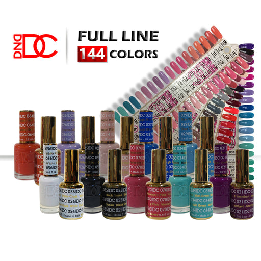 DC Nail Lacquer And Gel Polish, 0.6oz, Full line of 144 colors (From DC 001 to DC 144)